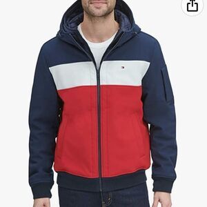 Tommy Hilfiger‎ Men's Soft Shell Active Filled Bomber Jacket XXL Nwt Navy Blue